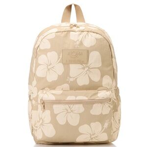 ALOHA Collection Hana Hou Keep It Light Backpack Creme on Dune Water Resistant